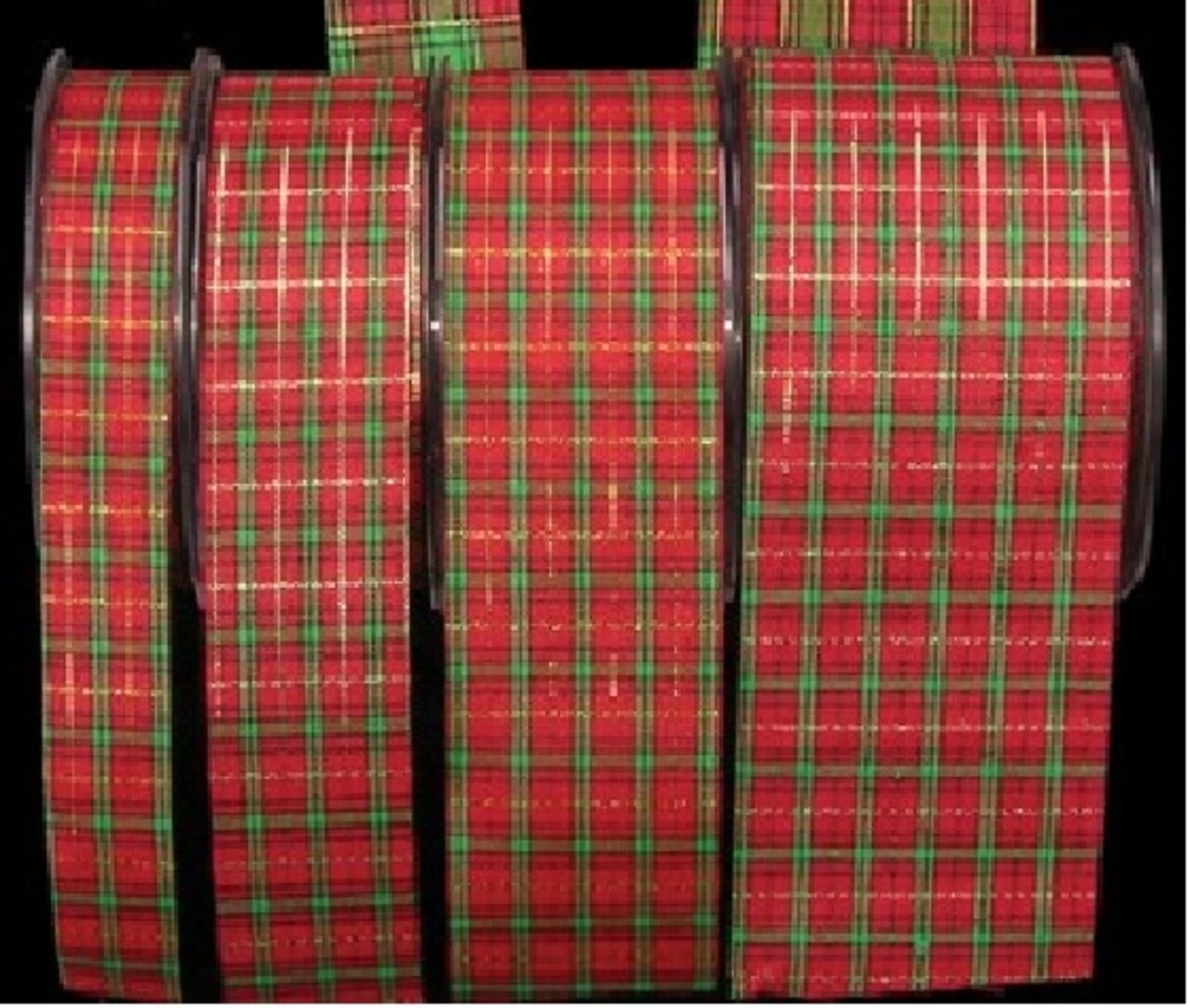 The Ribbon People Red and Green Tartan Plaid Craft Ribbon 2.75" x 66 Yards